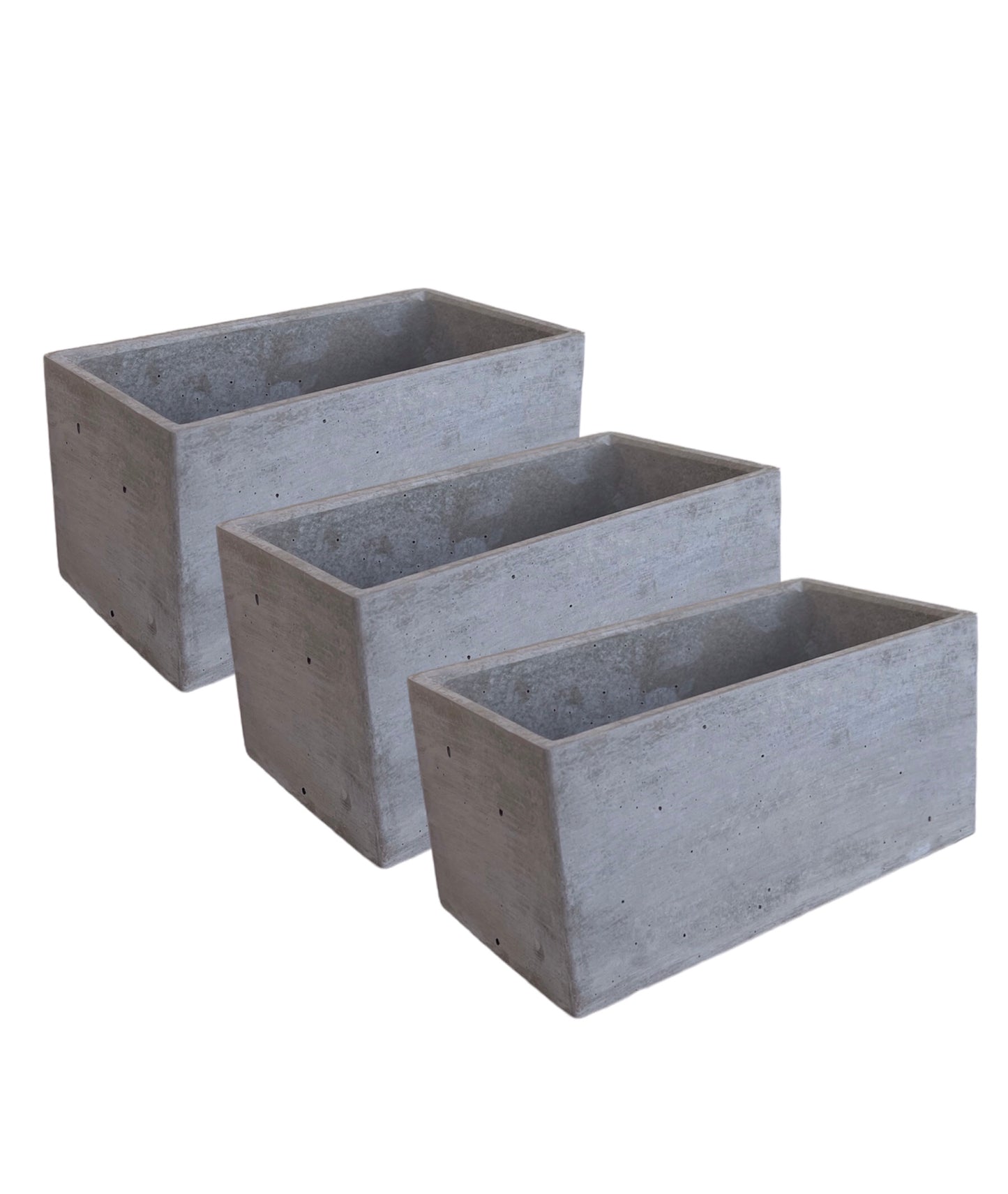 Maceta Rectangular de Hormigón 19x10x9cm